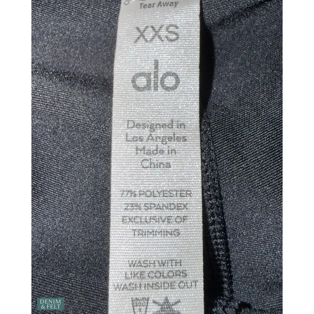 Alo‎ Yoga Airlift High Waist 7/8 Line Up Legging Black Sculpting Gym Yoga Sleek